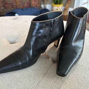 Kate Spade Black Leather Ankle Boots size 7.5